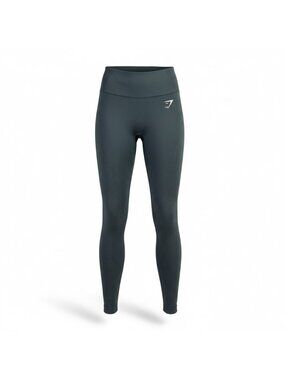 Gymshark Womens Dark Green Stretch High-Waisted Leggings Activewear Size M